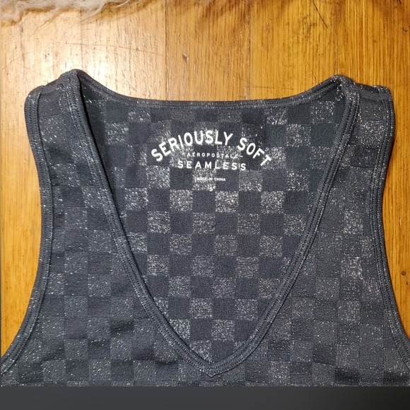 Aeropostale Black Fitted Crop Tank Top - Picture 2 of 8